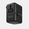 70W Universal Travel Adapter with Retractable Cable Black