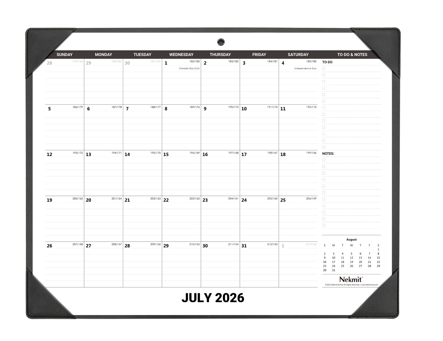 2026 -2027 PU Large Desk Pad Calendar