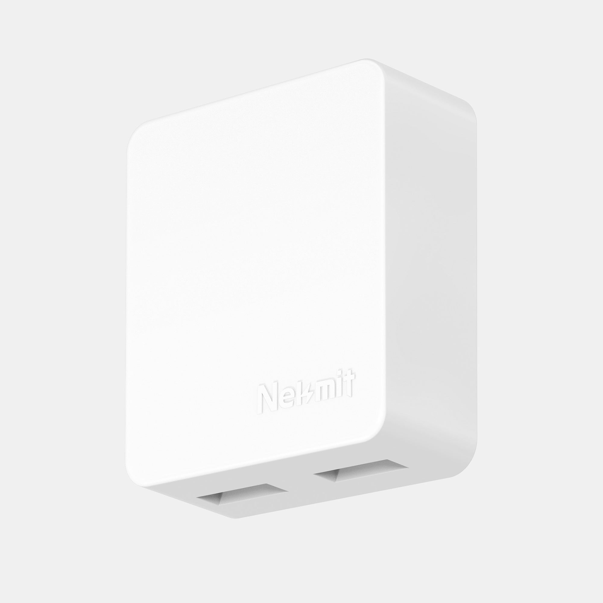 White electronic device with 'Nelmont' branding on a light gray background