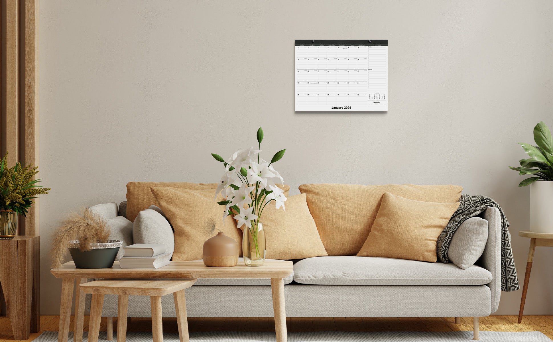 2026 Monthly Yearly Desk Calendar