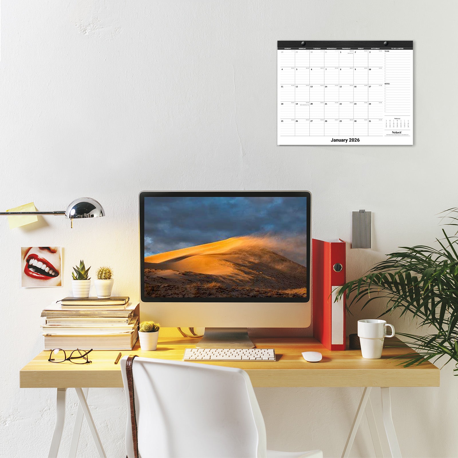 2026 Monthly Yearly Desk Calendar