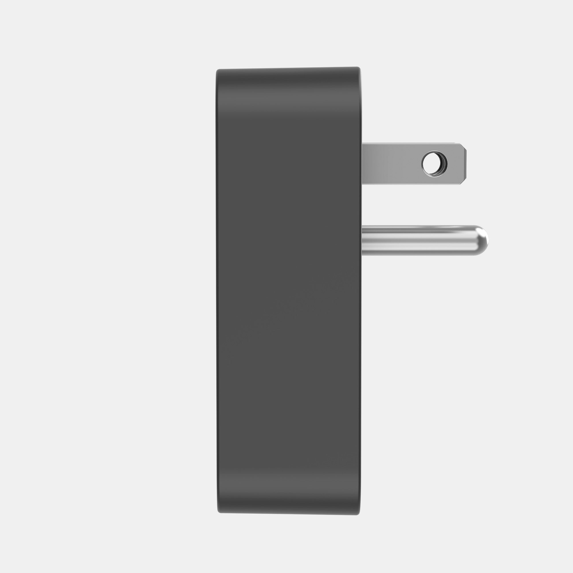 Gray wall adapter on a white background