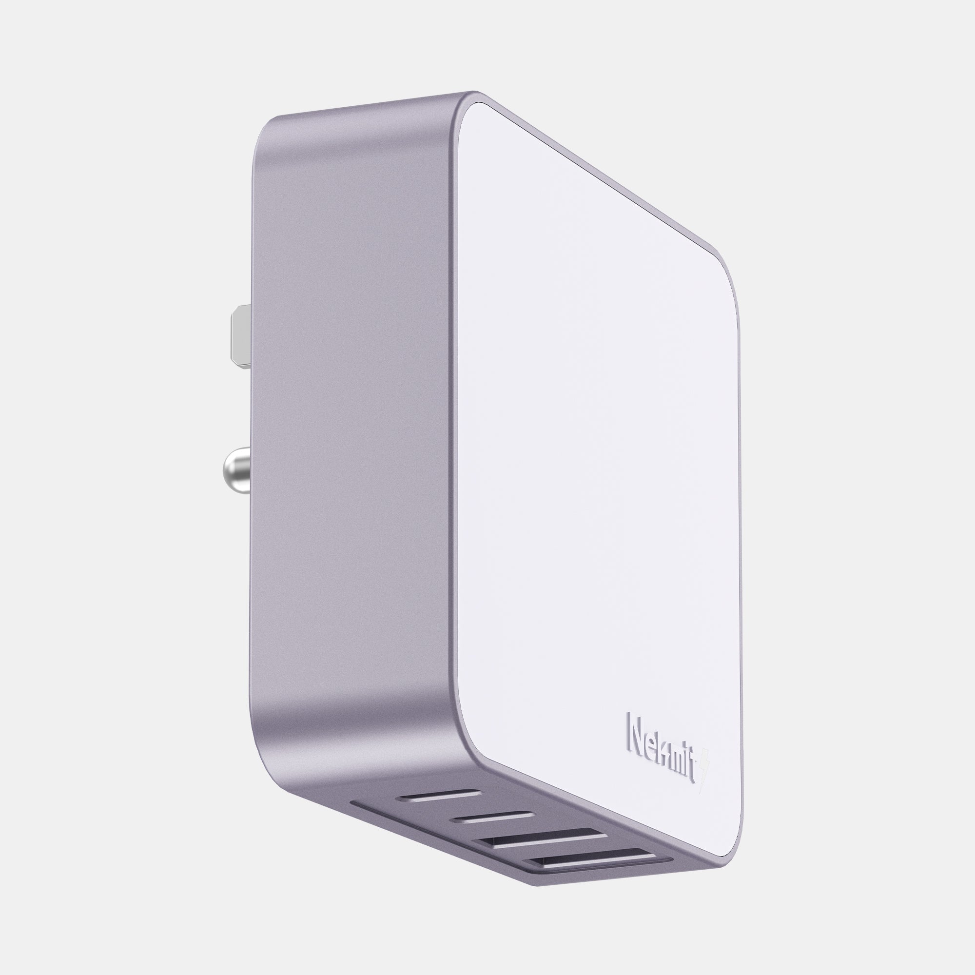 Silver wall-mounted device with 'Nest' branding on a light gray background