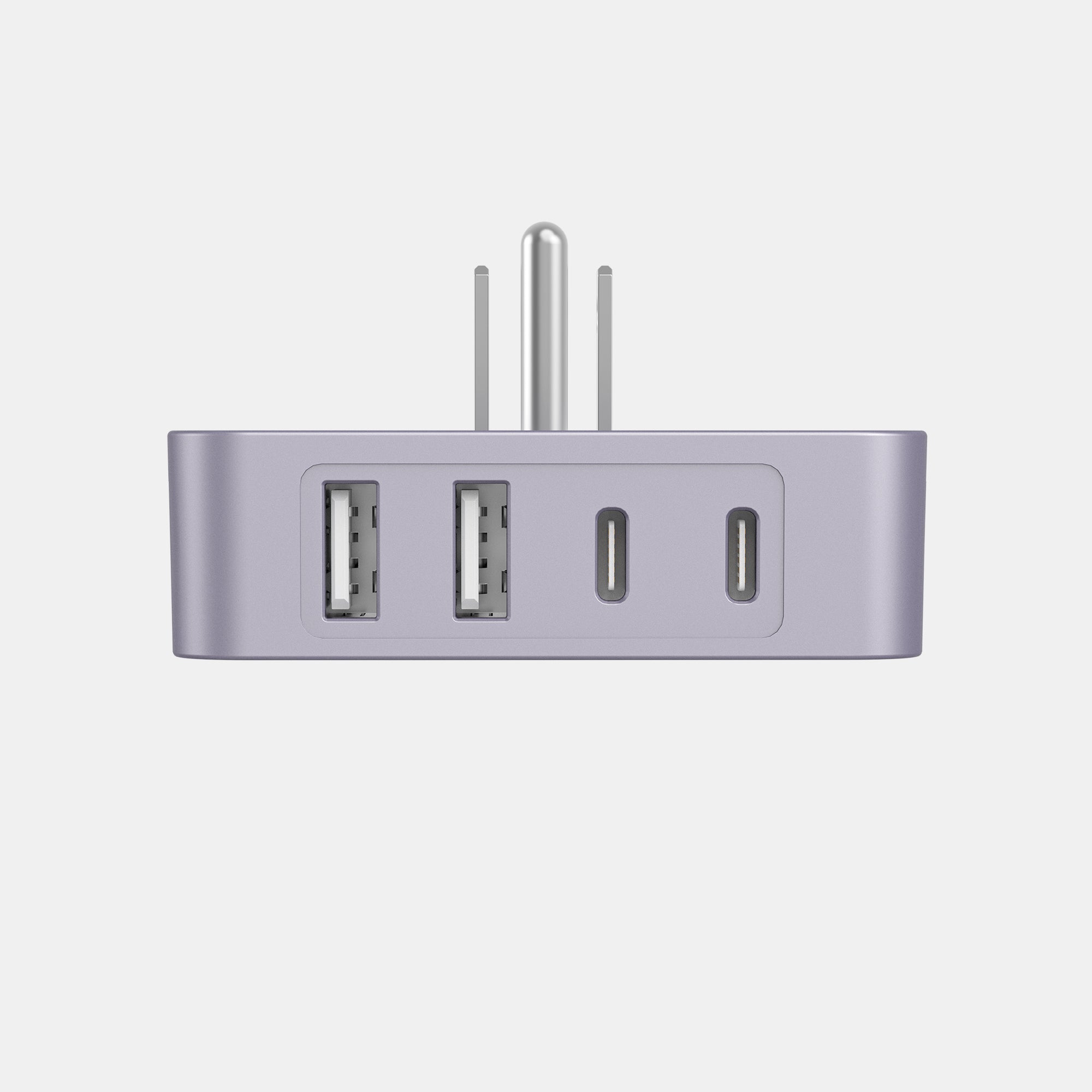 USB hub with multiple ports on a light gray background