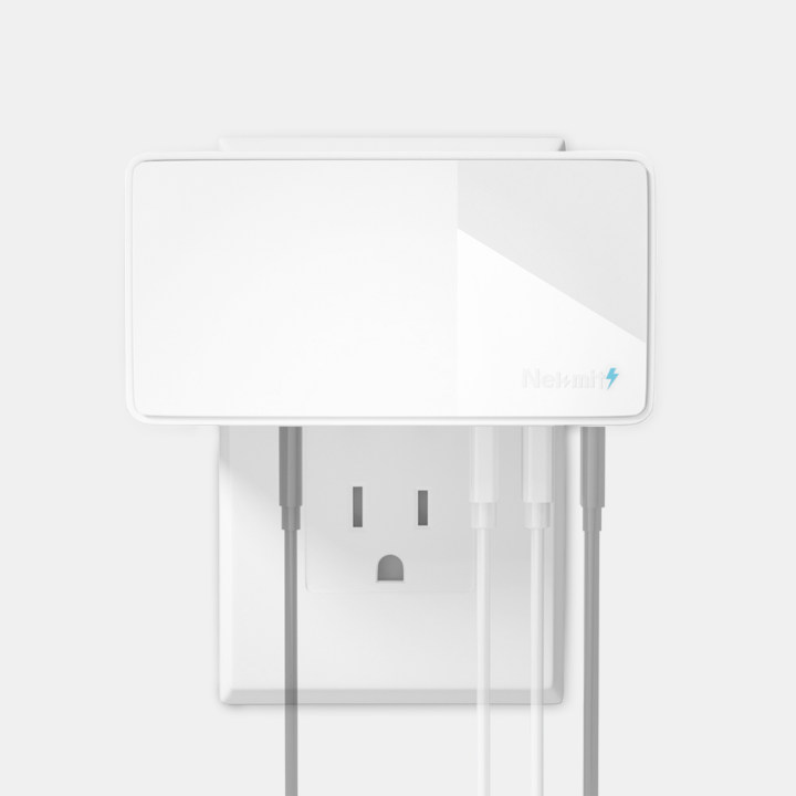 Smart plug with a white background