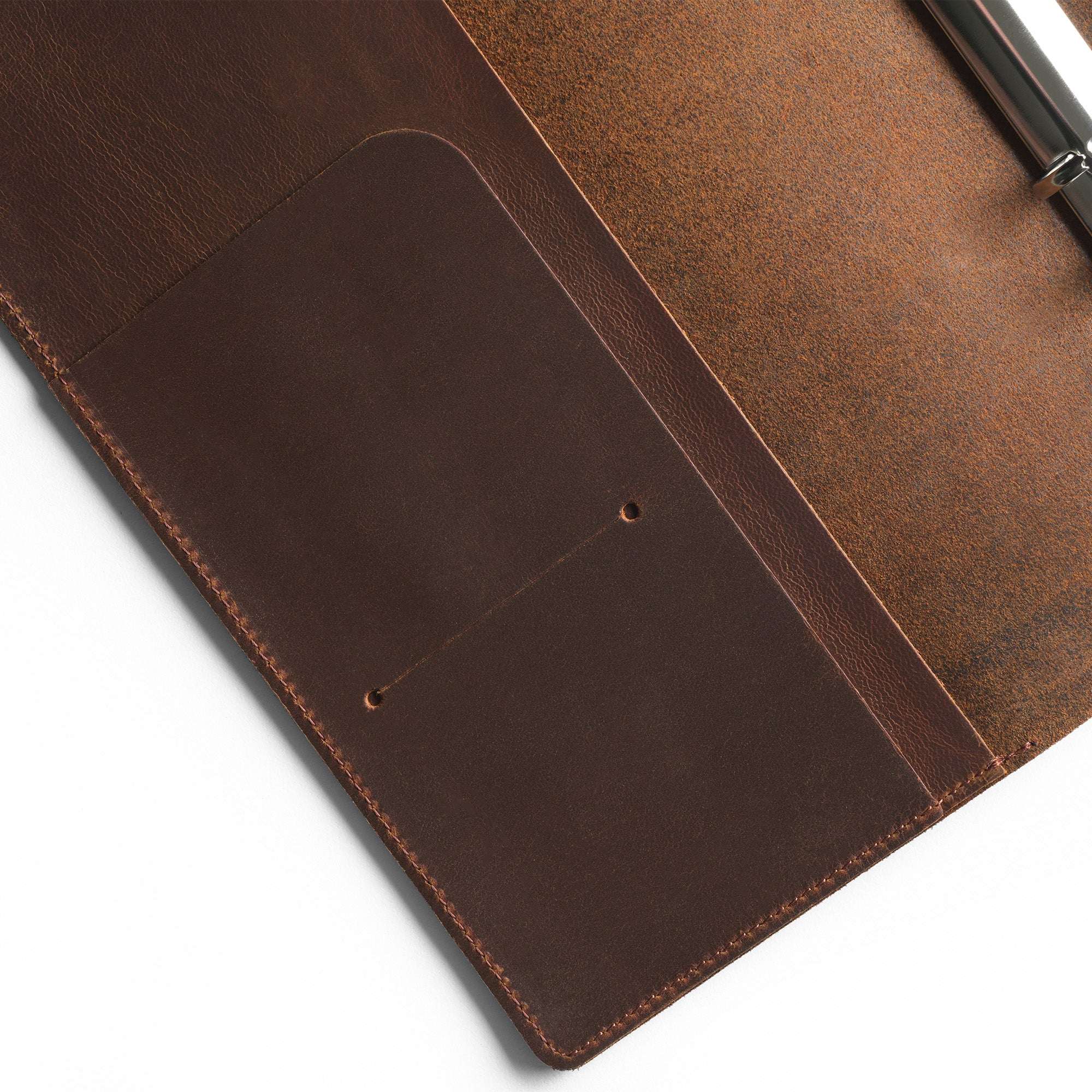 Nekmit A5 6-Ring Binder Genuine Leather Planner Cover