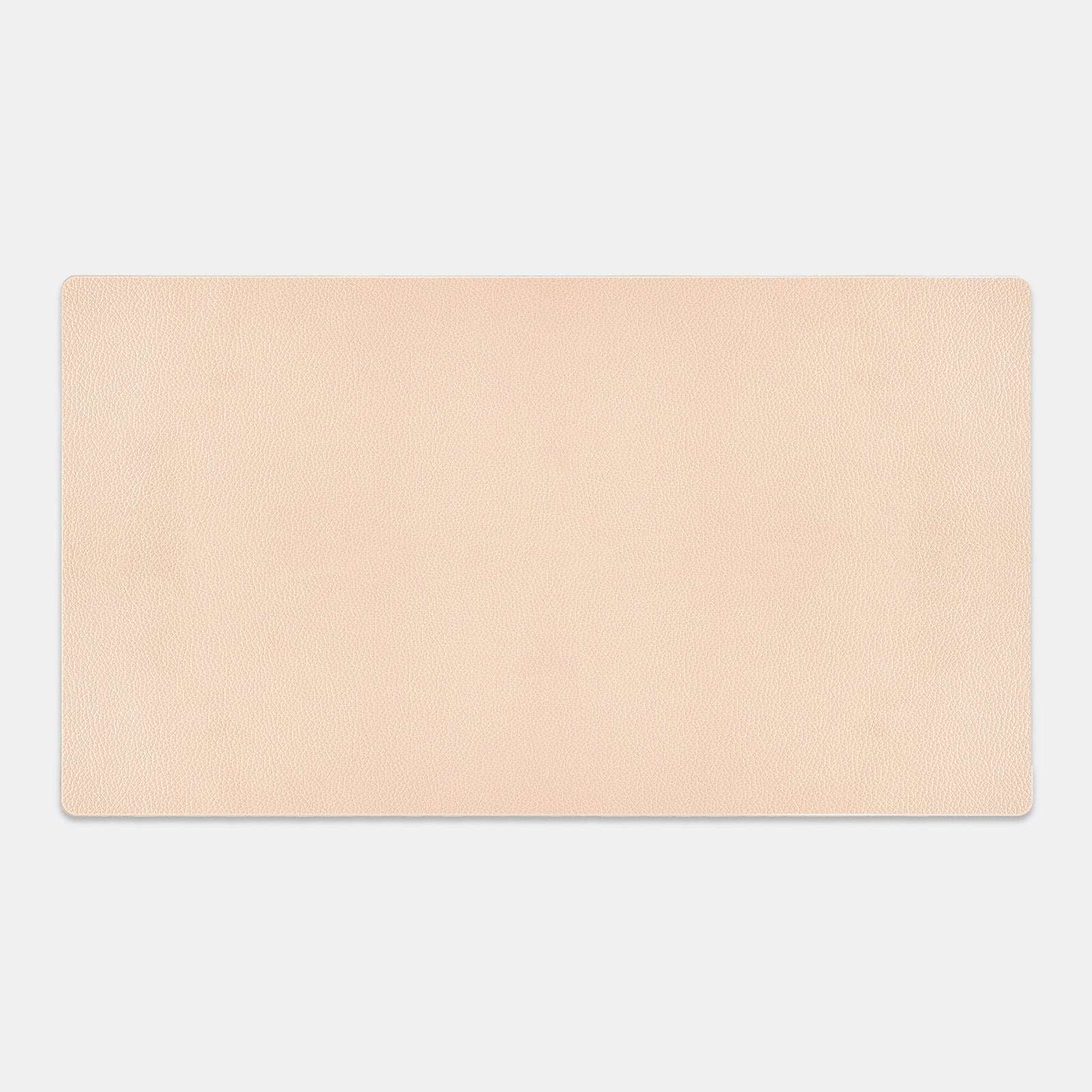 Beige rectangular mat on a white background