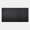 Black rectangular mat on a white background