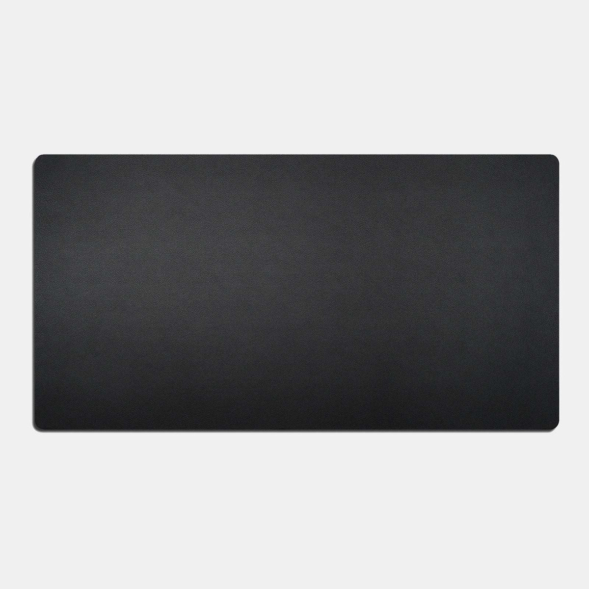 Black rectangular mat on a white background