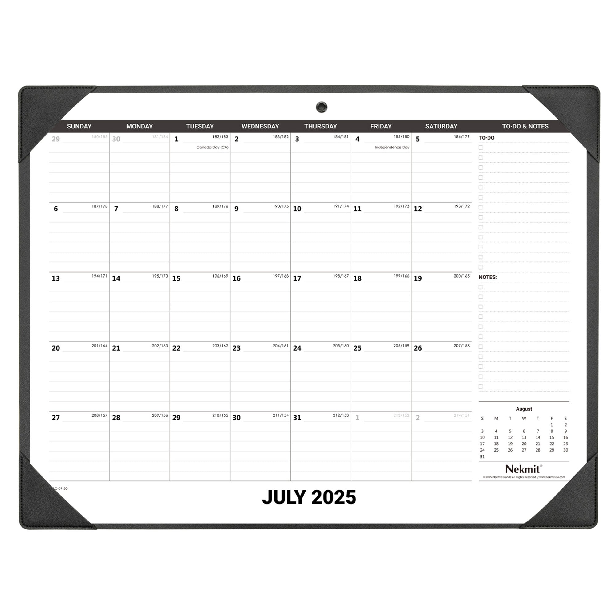 Nekmit 2025-2026 PU Large Desk Pad Calendar 21" x 16.5"