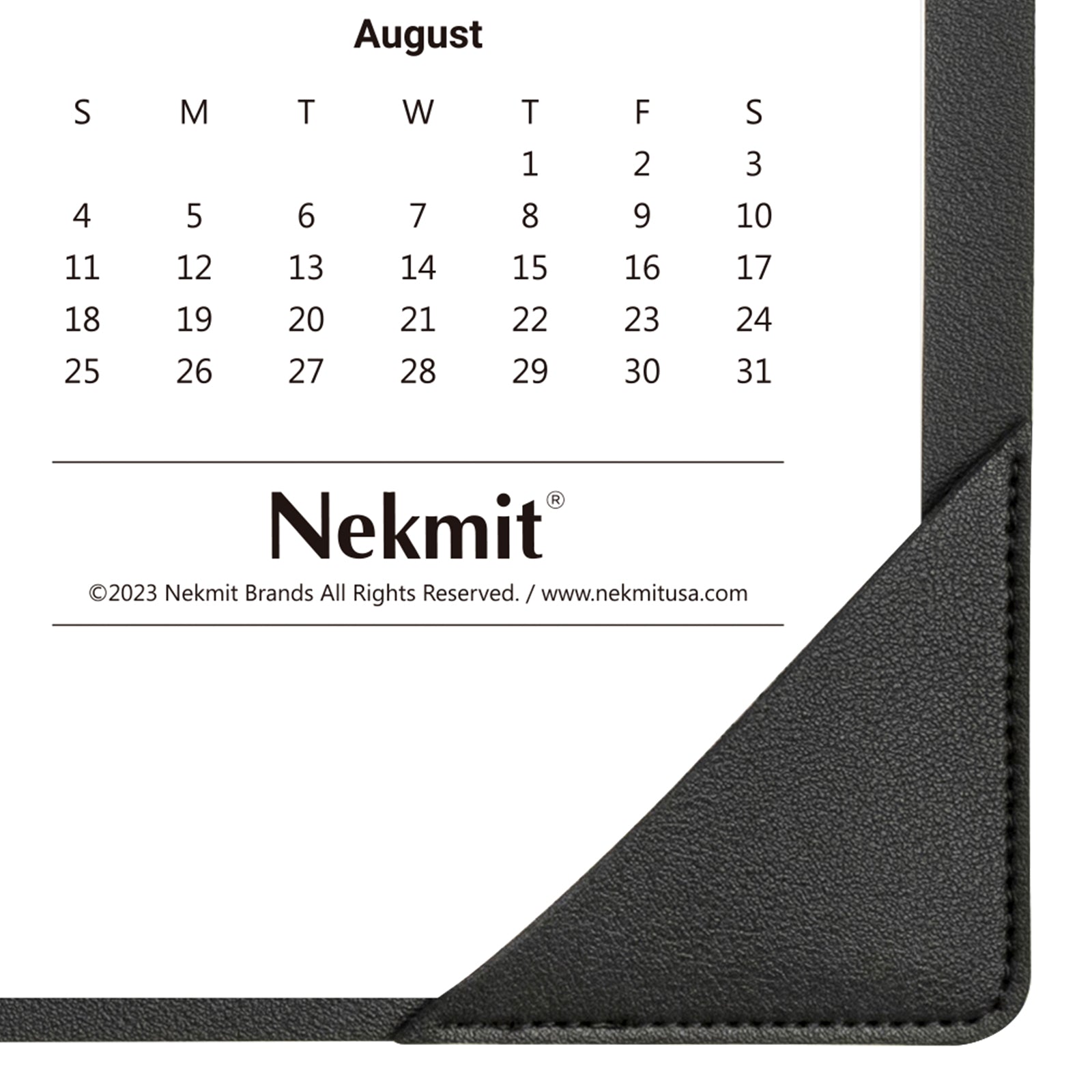 Nekmit 2025-2026 PU Large Desk Pad Calendar 21" x 16.5" (January 2025 - June 2026)