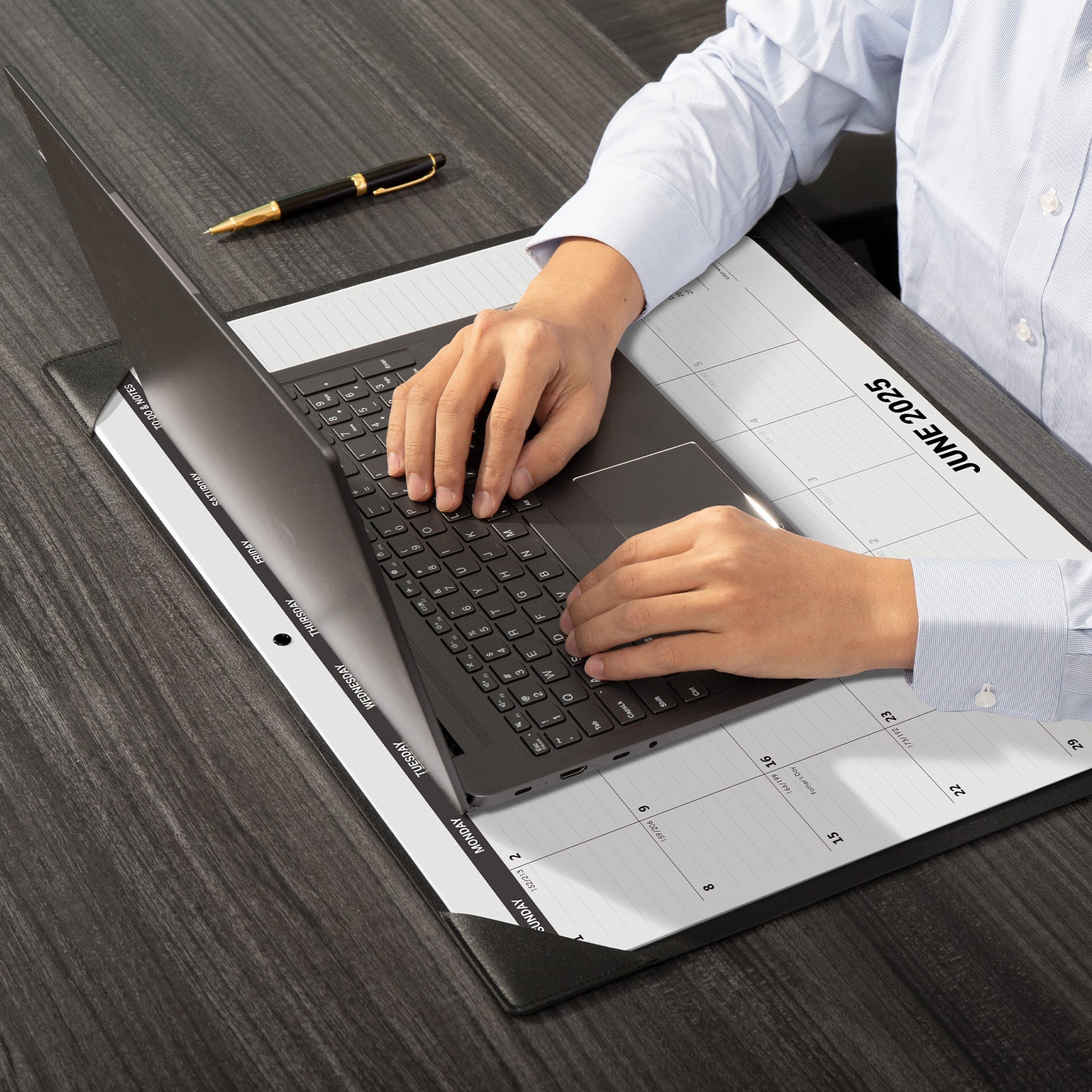 Nekmit 2024 - 2025 PU Large Desk Pad Calendar 21" x 16.5"