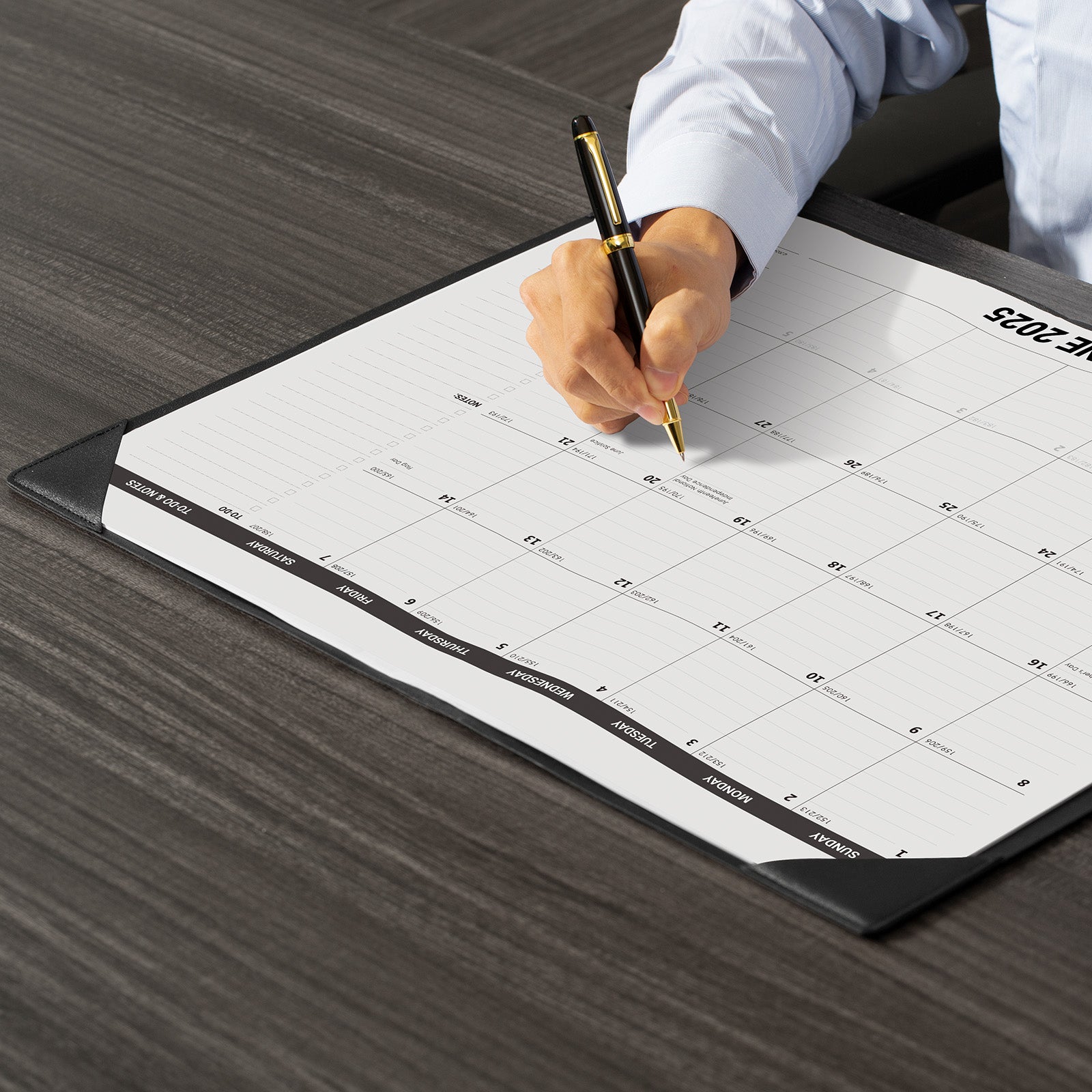 Nekmit 2024 - 2025 PU Large Desk Pad Calendar 21" x 16.5"