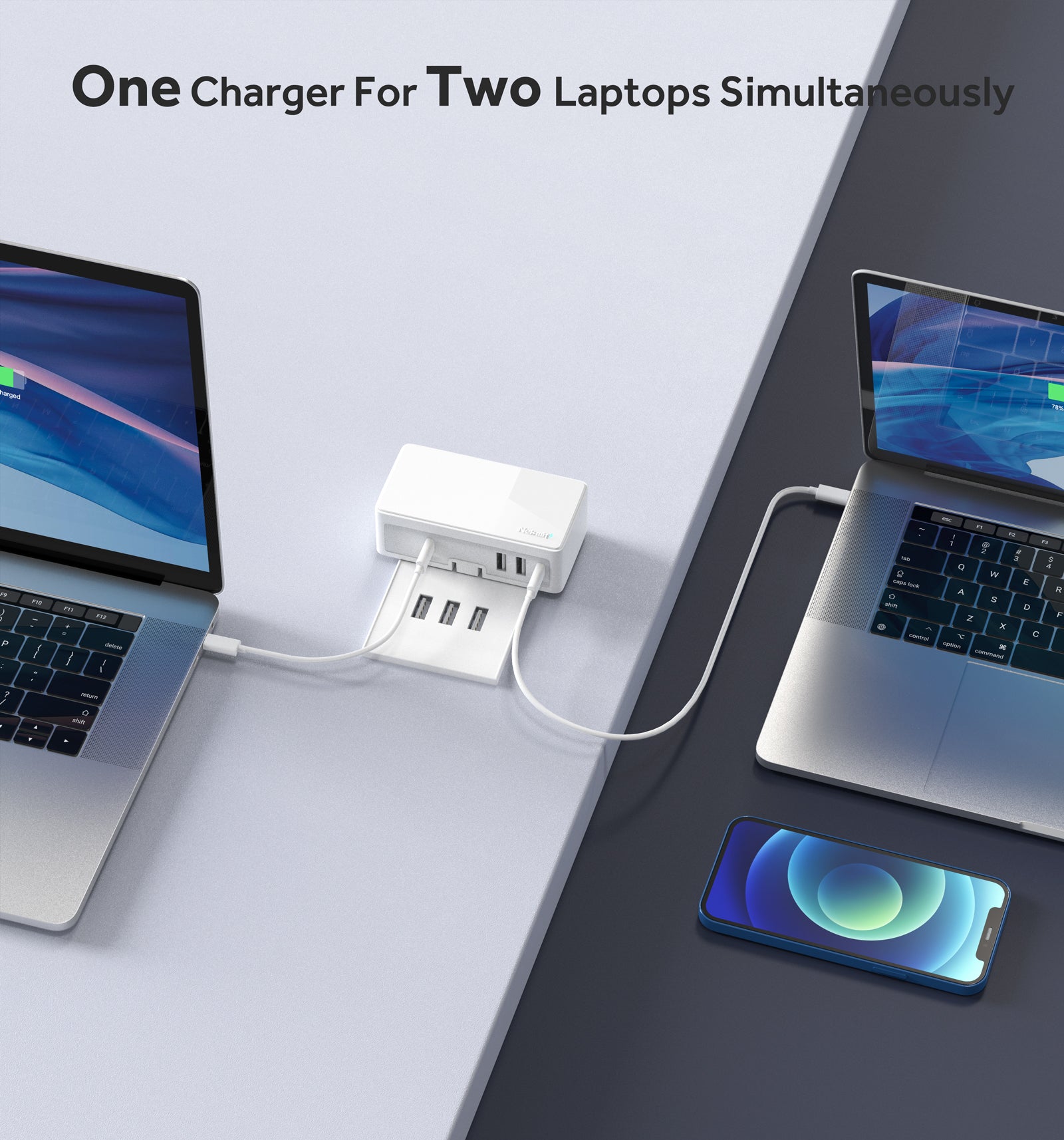 Nekmit 90W 4-Port USB-C Travel Charger With PD 3.0 GaN Tech