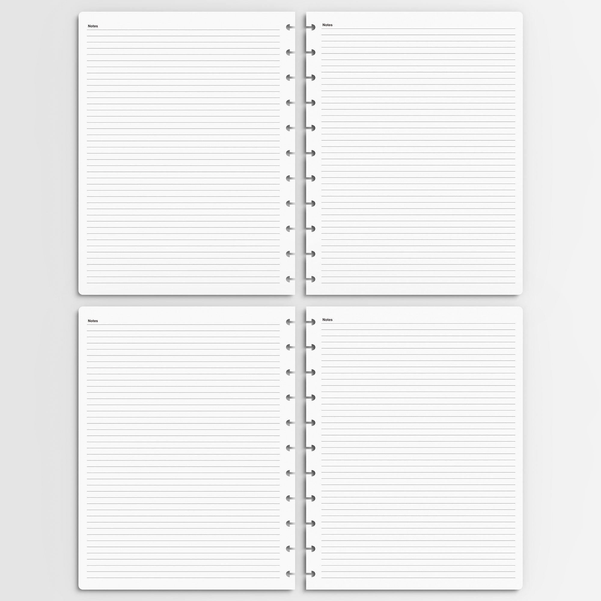 Nekmit Jul 2025 to Dec 2025 Refills for 3 Tier Discbound Weekly Planner