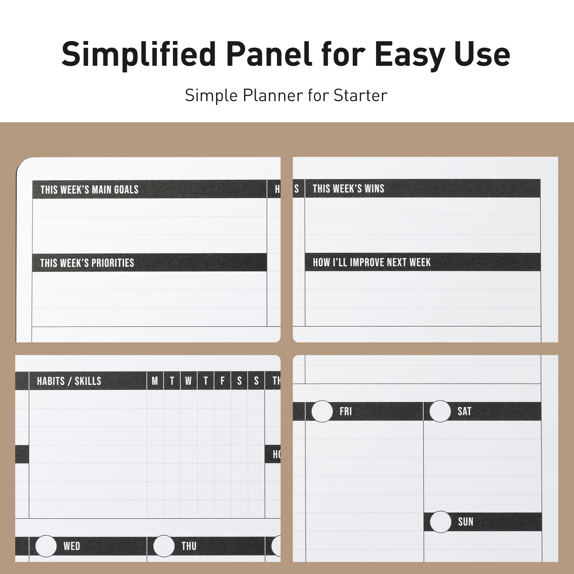 Nekmit Undated 18-Month Weekly Planner 11.2" x 6.3"