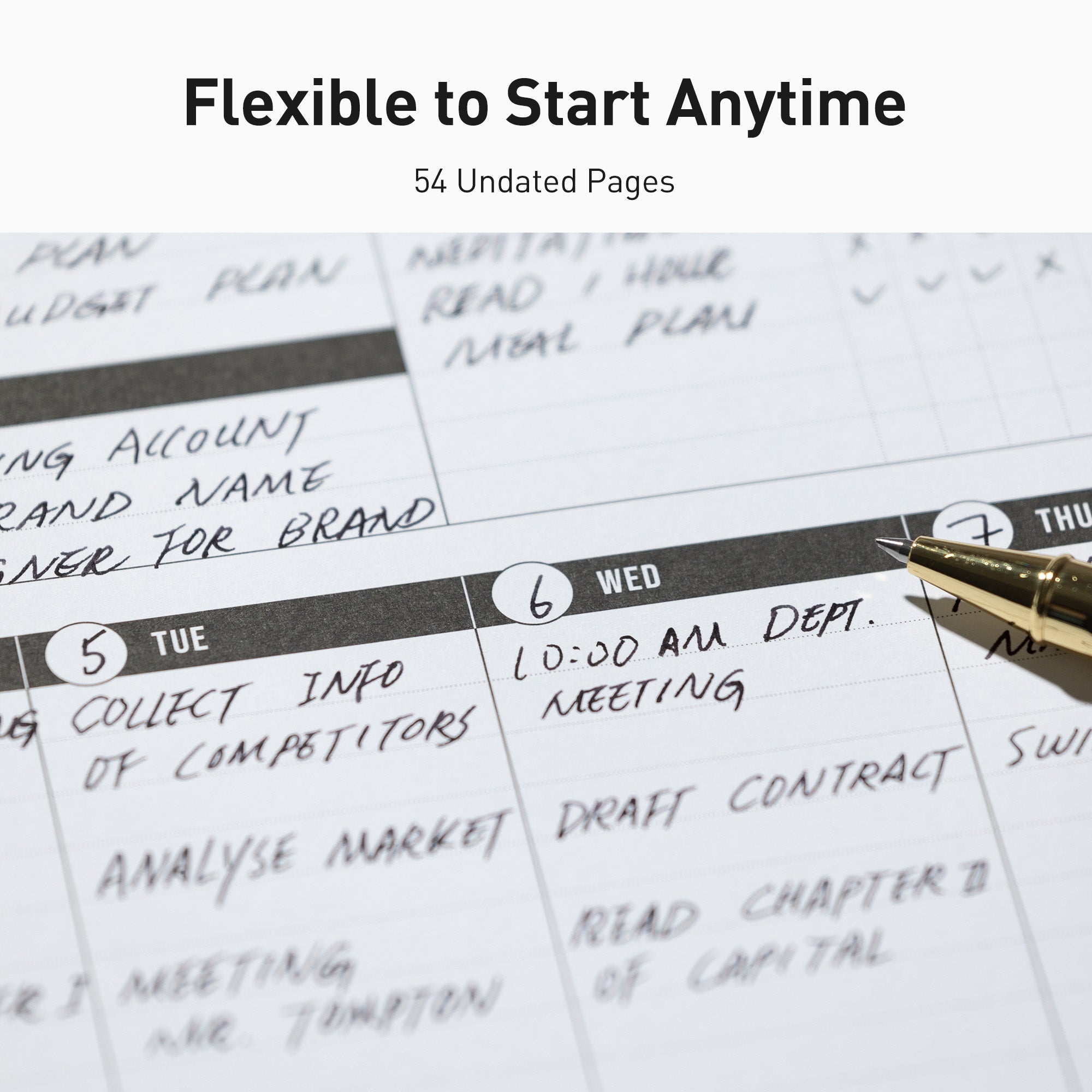 Nekmit Undated 18-Month Weekly Planner 11.2" x 6.3"