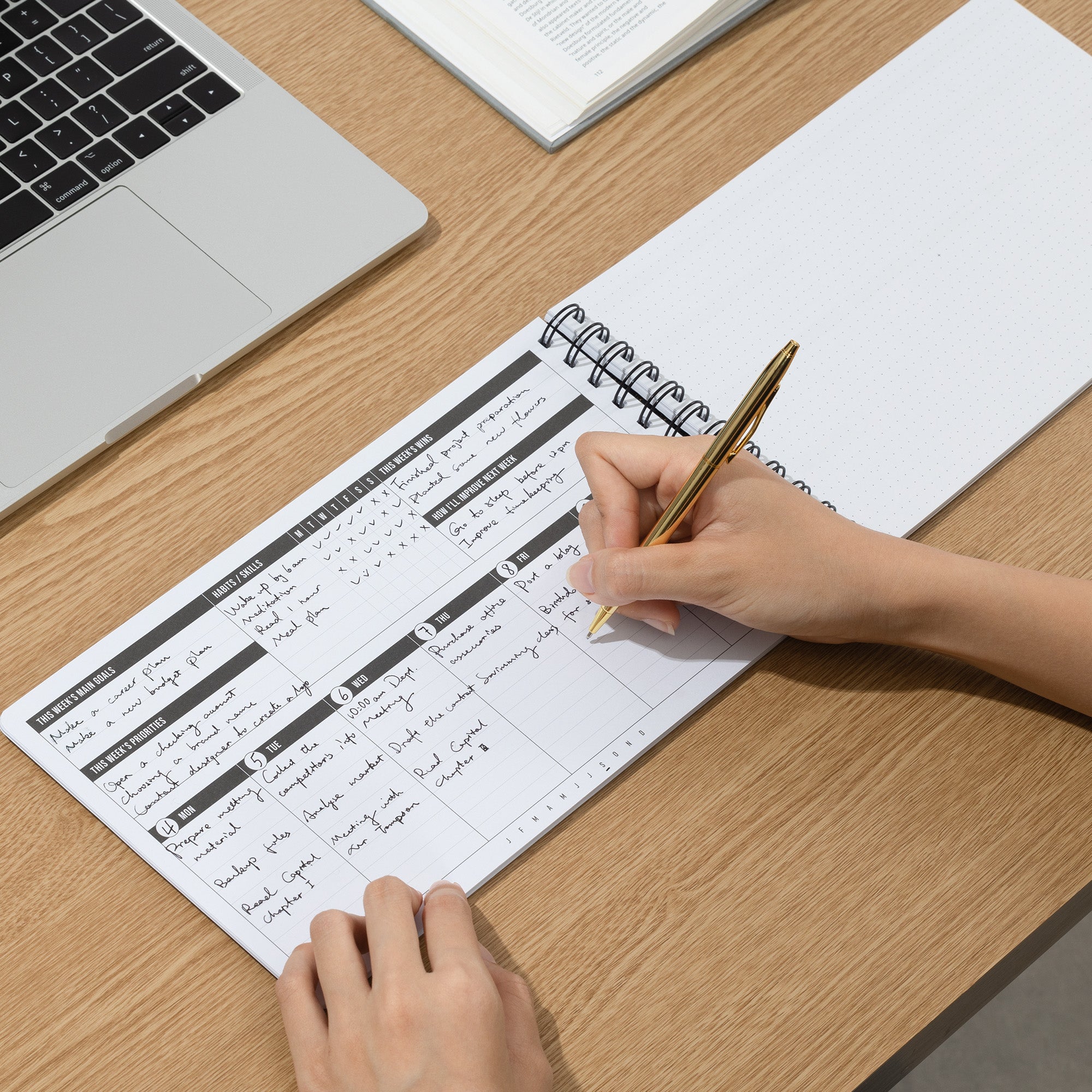 Nekmit Undated 18-Month Weekly Planner 11.2" x 6.3"