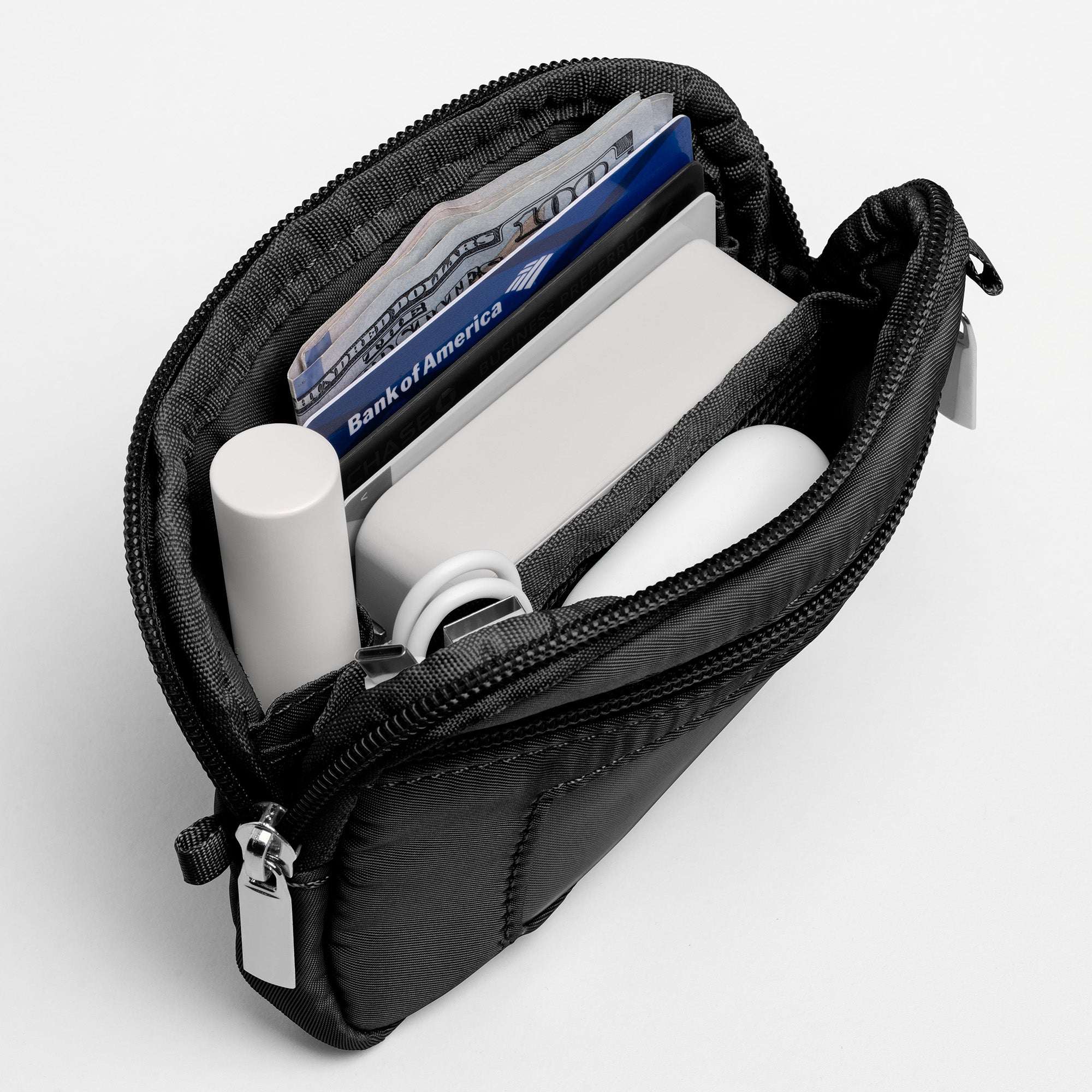 Nekmit Clip and Go Strap for Phone with Wallet Crossbody Black