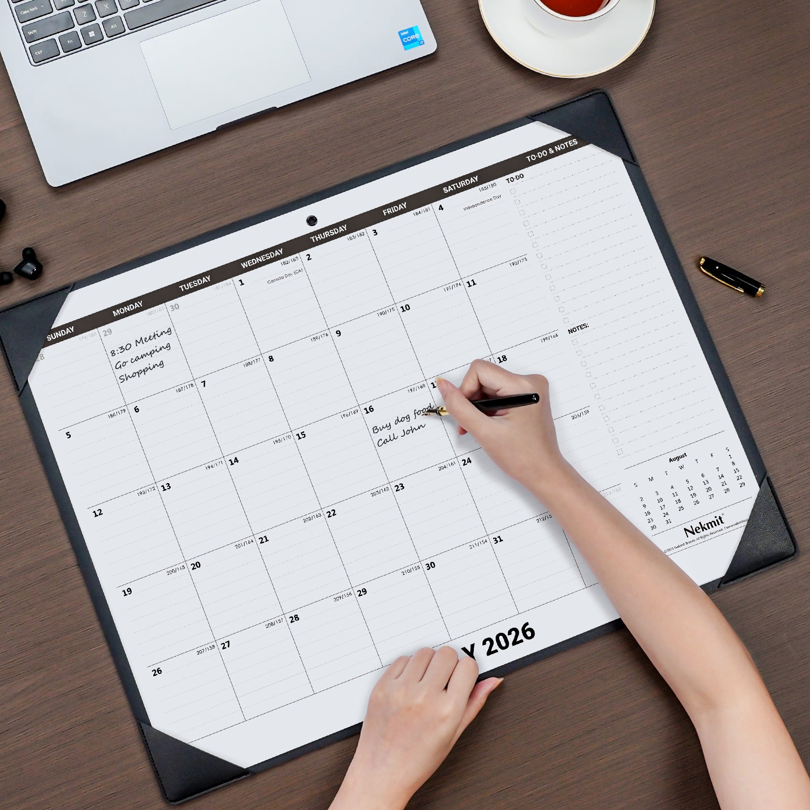 2026 -2027 PU Large Desk Pad Calendar