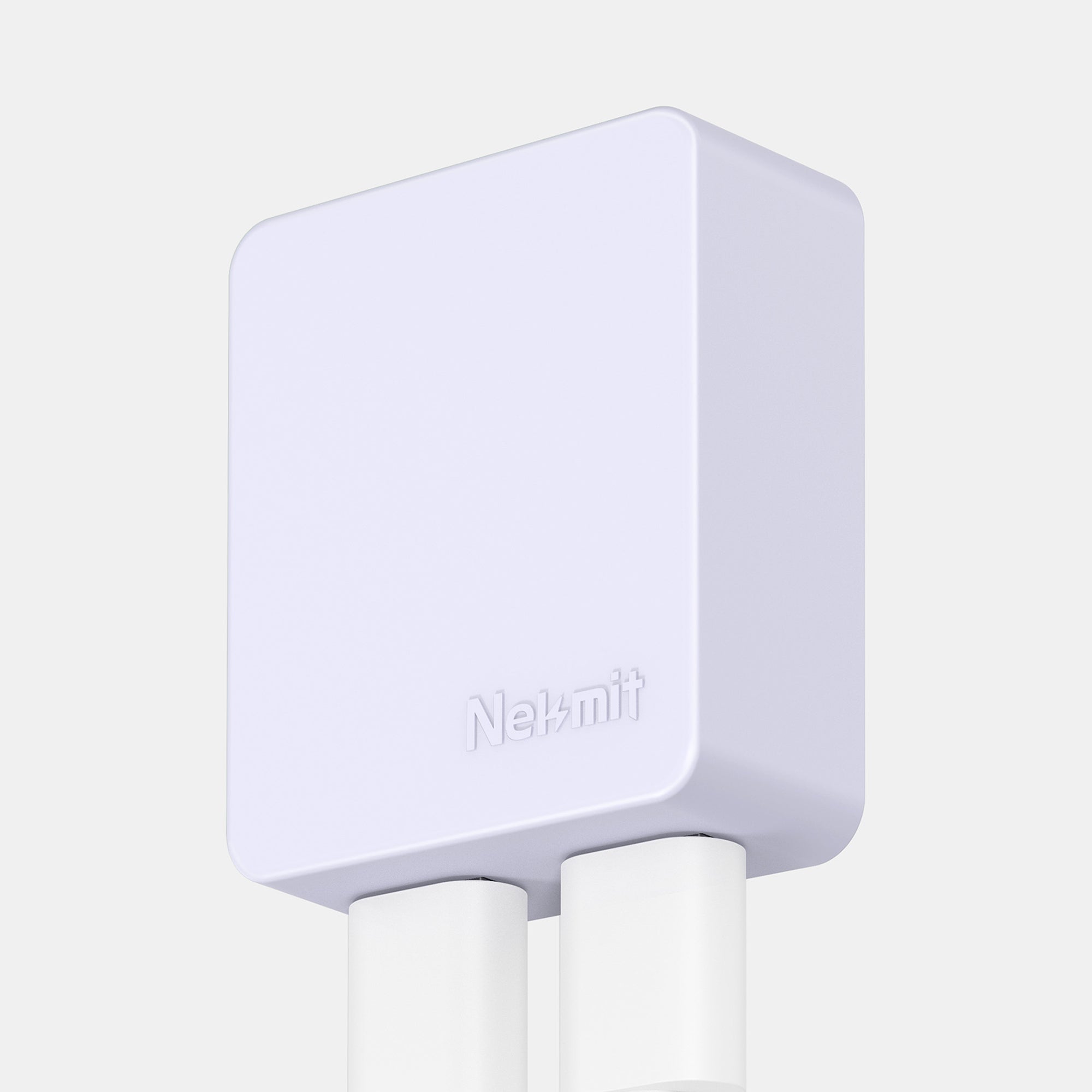 White LED light bulb with 'Nelmont' branding on a light gray background