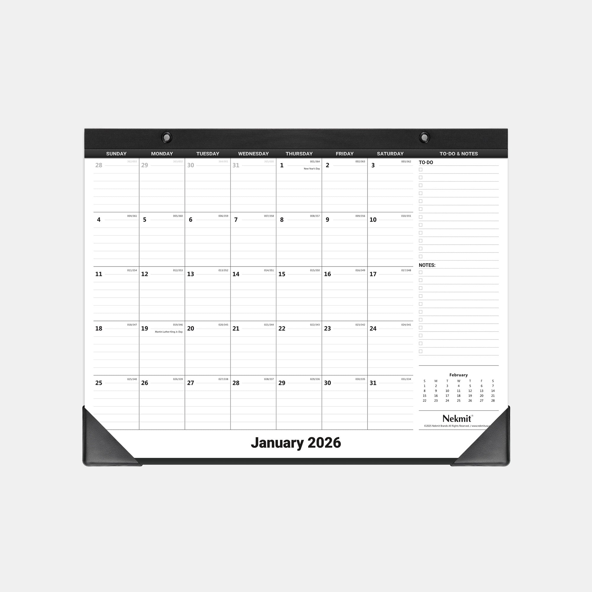 2025-2026 Monthly Yearly Desk Calendar