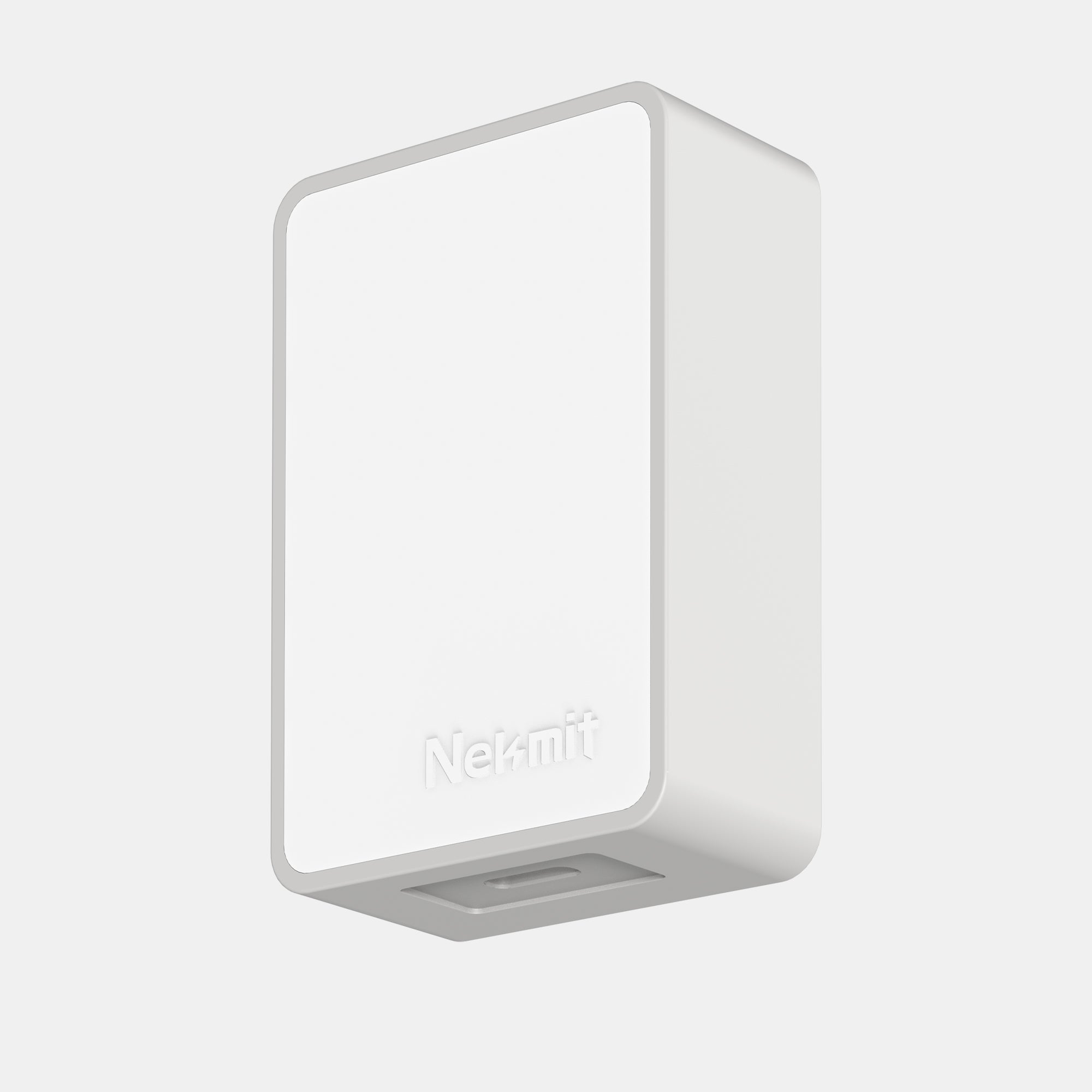 White rectangular device with 'Nest' branding on a light gray background