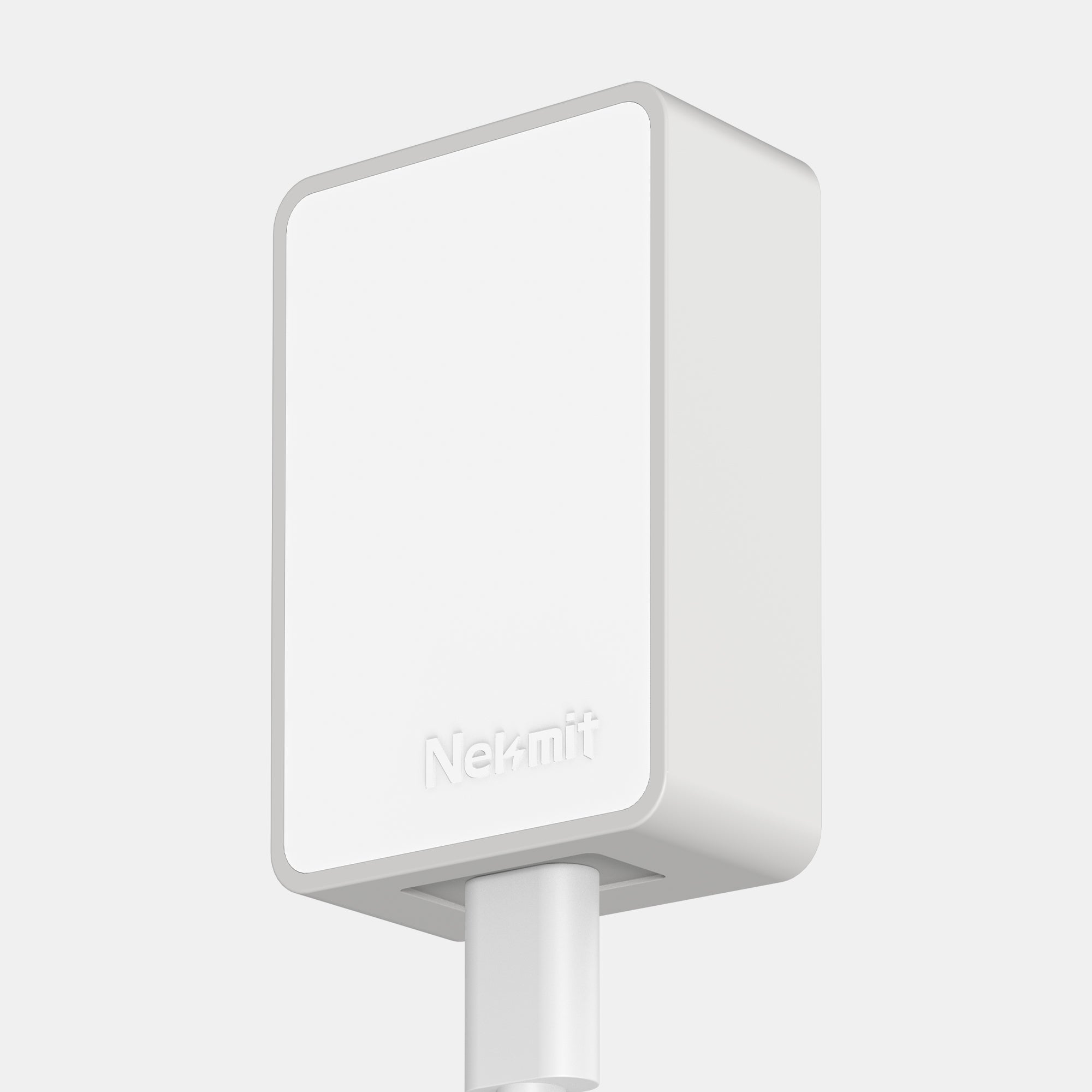 White outdoor light fixture with Neolight branding on a light gray background