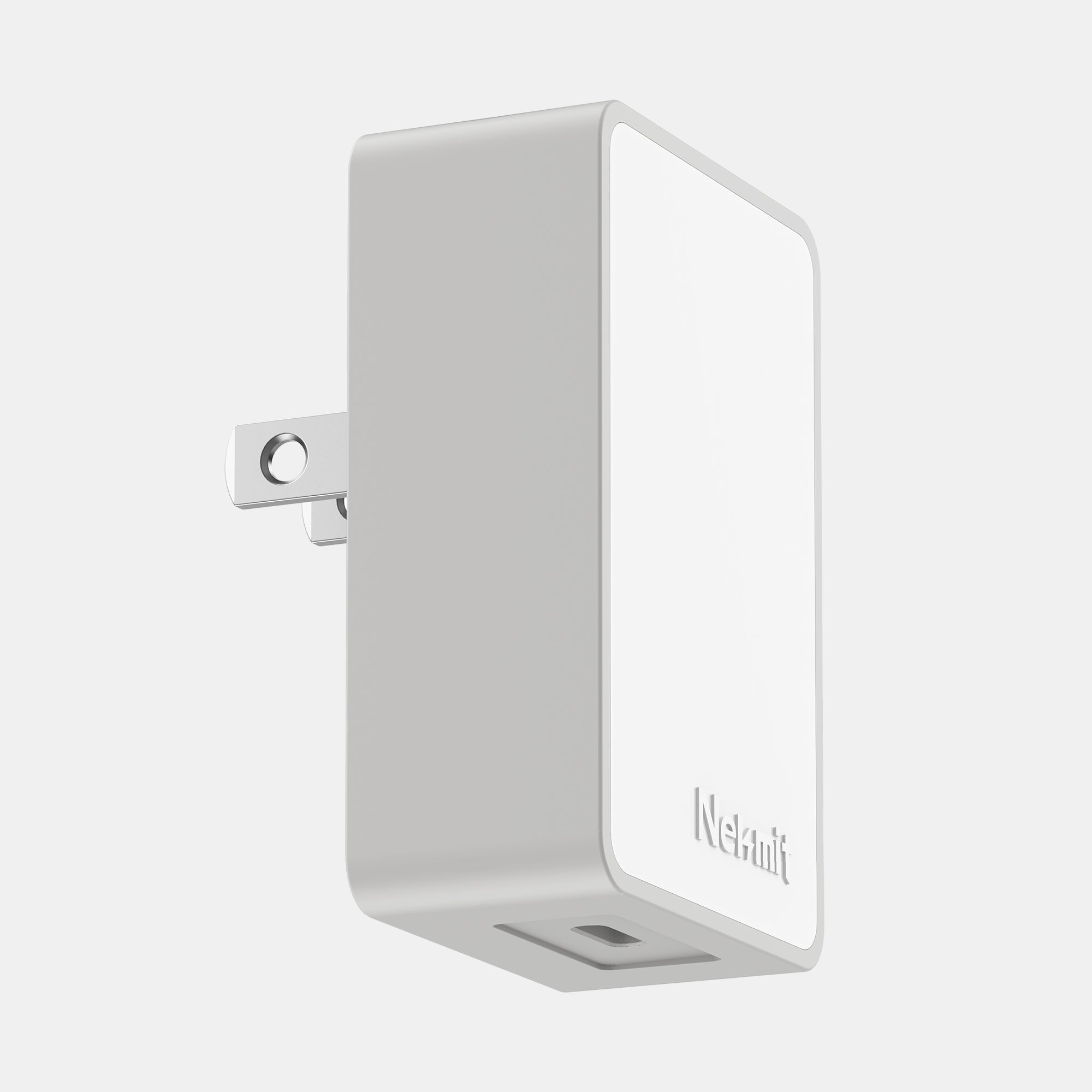 White power adapter with Neewer branding on a light gray background