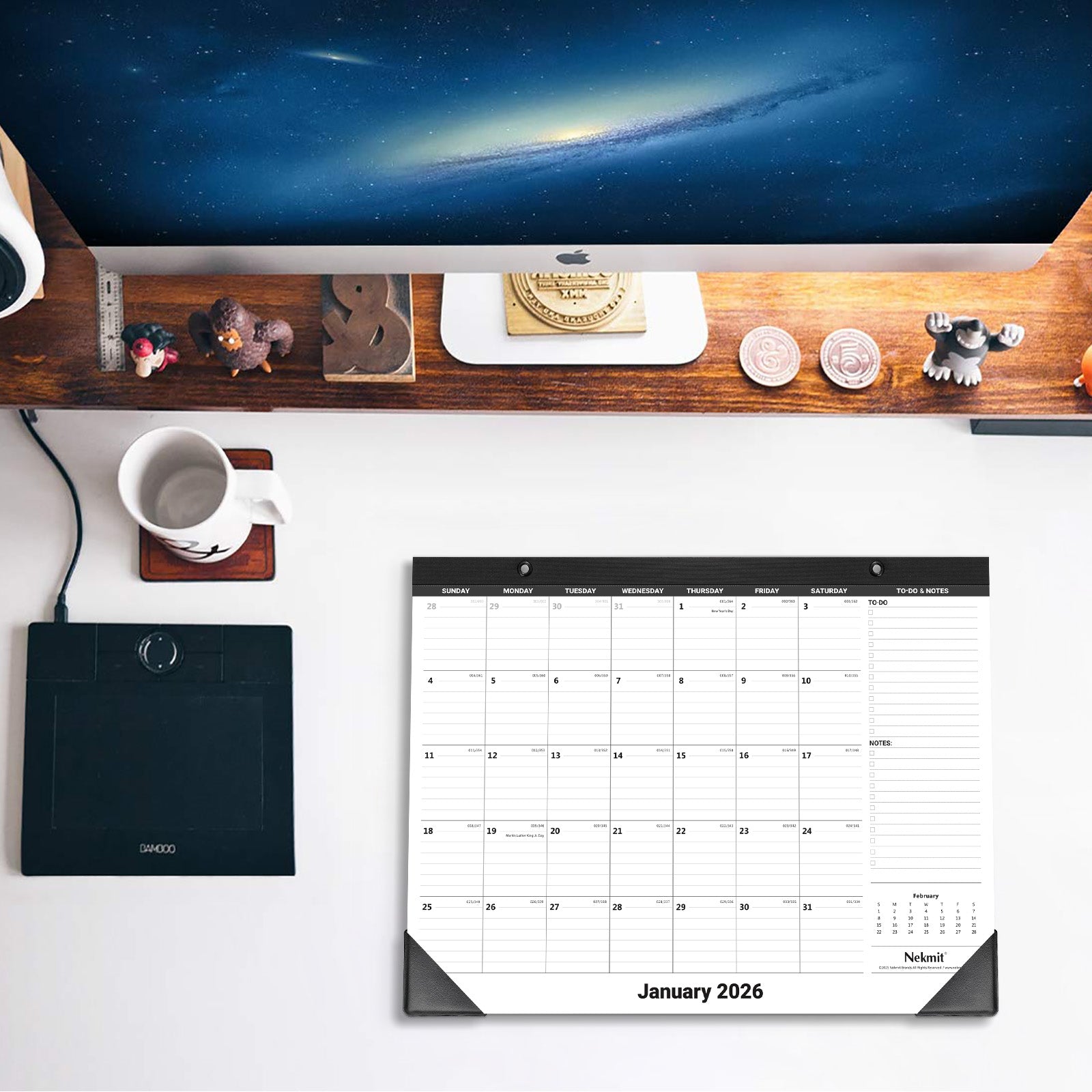 2026 Monthly Yearly Desk Calendar