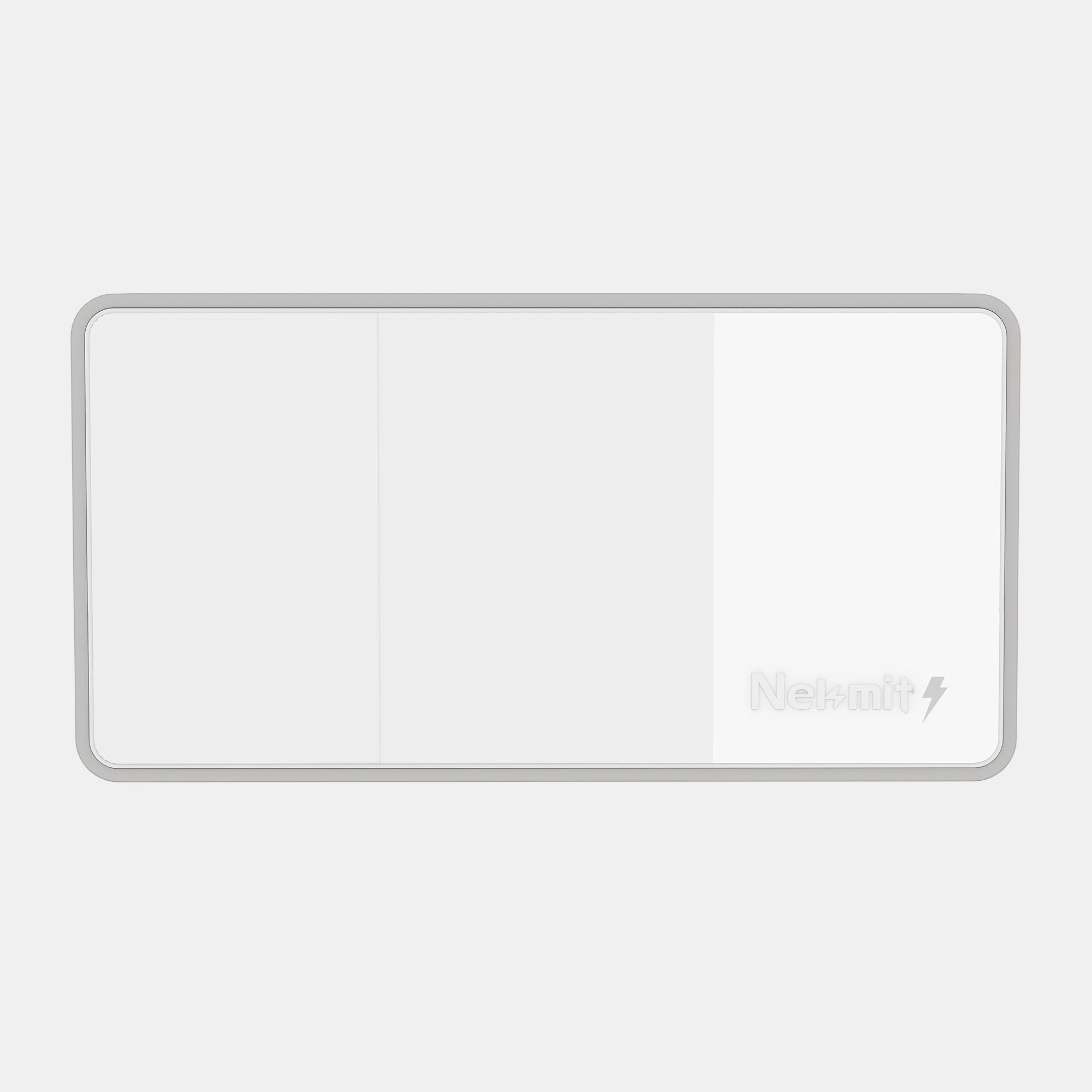 Rectangular white object with 'Nexway' branding on a light gray background