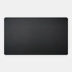 Black rectangular mat on a white background