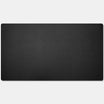 Black desk mat on a white background