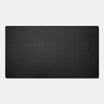 Black rectangular mat on a white background