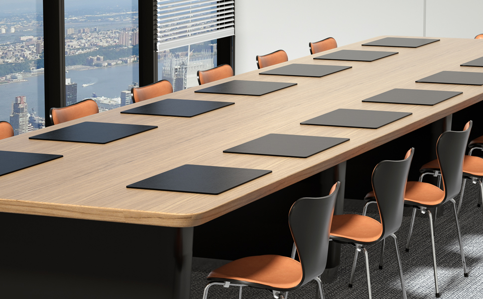 Nekmit Leather Desk Blotter Pad Black